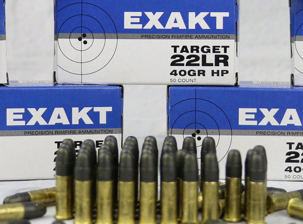 Exakt Target .22LR 40GR HP (Sealed Primer , Biathlon type -Excellent round for precision shooting). 500 RD CASE (10 Boxes of 50 rds) .NO CREDIT CARD FEES.